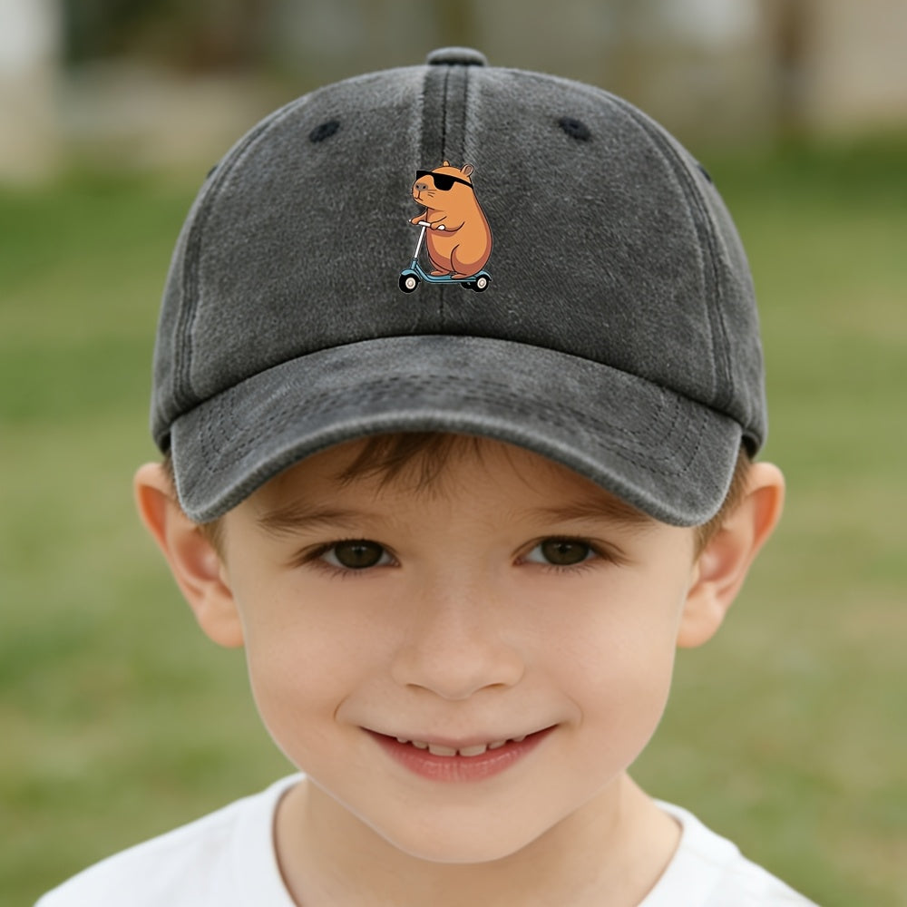 Unisex Printed Baseball Cap Men Women Classic Washed Distressed Vintage Duckbill Hat Outdoor Casual Sports Streetwear Vacation Hat Individual Street Rock Rap Hip-Hop Cap Soft Comfortable Sweat-Absorbing Adjustable Hat