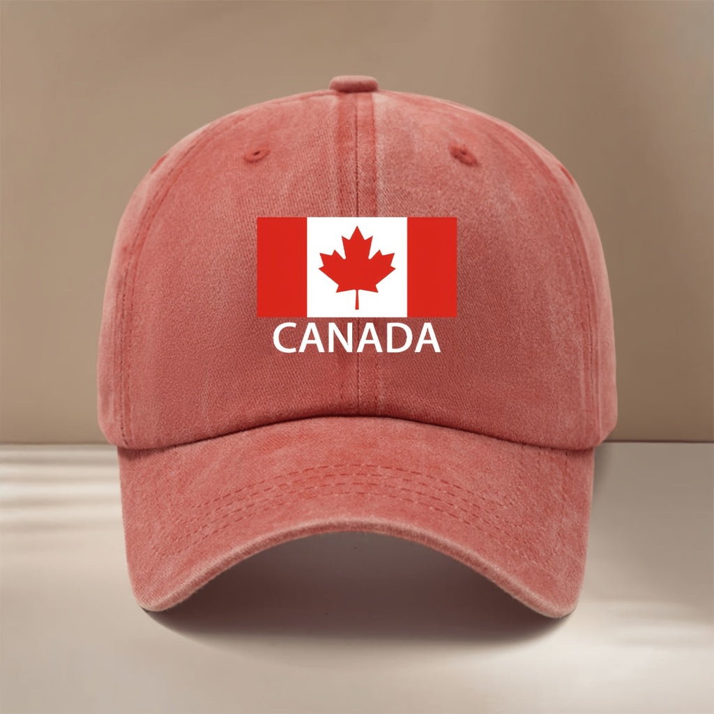 A Baseball Cap Featuring a Canada Pattern, Perfect for Vacations, Gatherings, And Camping. This Hip-Hop Style Hat Is Easy Yet Textured, with a Comfortable And Lightweight Design. It Has a Six-Panel Structure Suitable for Both Men And Women