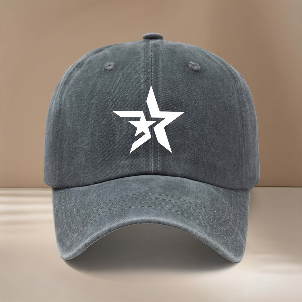 Double-layer Five-pointed Star Line Pattern Baseball Cap, Adjustable Size, Lightweight Hip-hop Hat, Unisex Casual Cap for Parties, Dinners, and Camping, Comfortable and  Curved Brim Hat, Versatile Snapback Cap, Simple, Trendy, and Cool Six-panel Cap