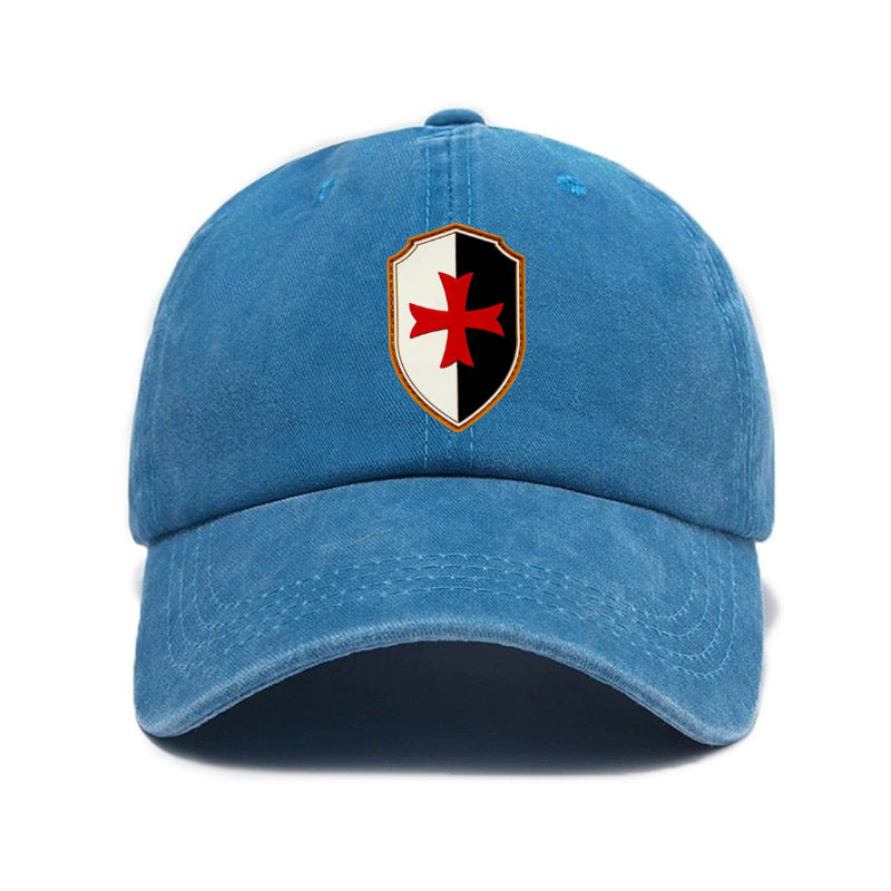 1 Washed Distressed Printed Baseball Cap, Adult Trendy Outdoor Universal Fashion Printed Baseball Cap, Unisex Versatile Washed Distressed Soft Top Sun Baseball Cap