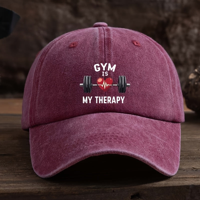 Men'S Funny Gym Hat - Baseball Cap with "GYM - MY " Text, Workout And Casual Hat for Fitness Centers, Casual Attire - Machine Washable Breathable Baseball Cap for Men, Active Lifestyle Accessory, Sporty Design, Comfortable Fit, Headwear