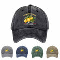 Stylish  Cap Featuring National Flag Stripes Accented with Lemon Leaf Motifs-A Must-Have for Beach Vacations.