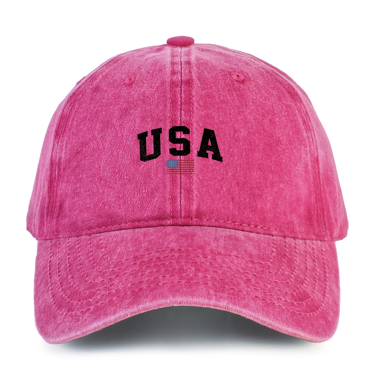 1pc  Casual Washed Baseball Cap, Fashionable Letter Print Peaked Cap