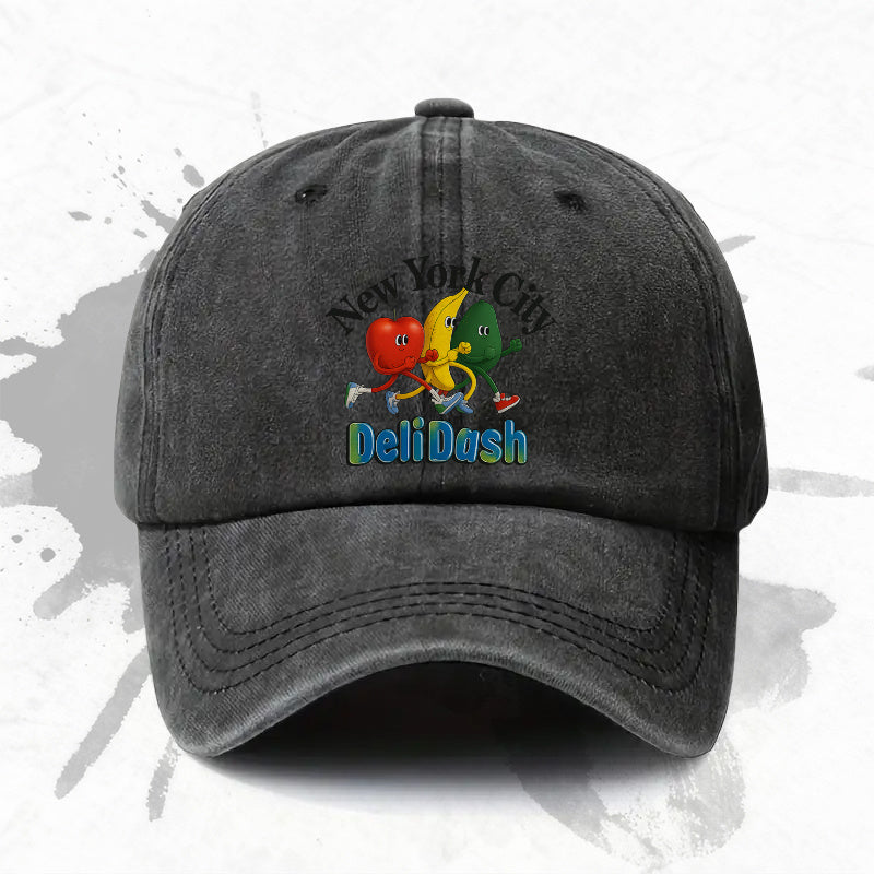 1pc, Adjustable Baseball Cap with 'Fruit Running' Design, Lightweight Printed Craft Women'S Hat, 'Fruit Sports' Men'S Trendy Cap, Ideal Gift for Weddings, Parties, Birthdays