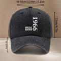 1966SPECIAL EDITION Letter Pattern Baseball Cap, Trendy Lightweight Hip-Hop Cap, Unisex, Adjustable Size, Curved Brim, Vintage Distressed Duckbill Cap, Washed Distressed Style, Soft Top Cap, Fashionable And Unique Casual Hat, Best Choice for Travel