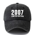A 2007 LIMITED EDITION Unisex Fashionable and Versatile Printed Baseball Cap, Featuring a Classic Vintage Washed Outdoor Lightweight Curved Brim. This Trucker Baseball Cap Is Suitable for Casual Occasions Such as Outdoor Vacations