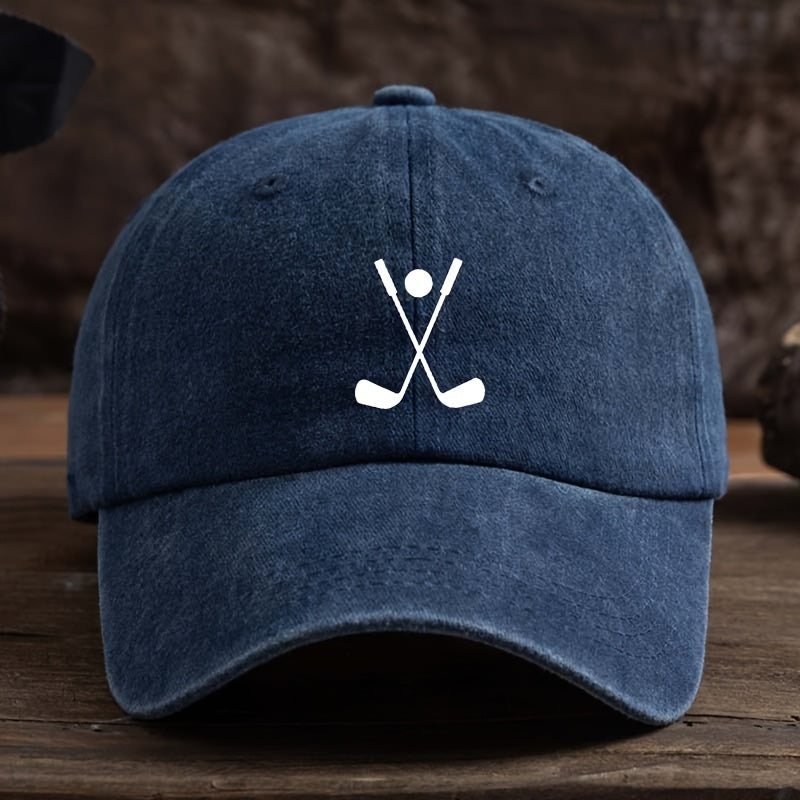 A Stylish And Versatile Golf Club Printed Baseball Cap, Perfect for Outdoor Activities And Trendy Looks