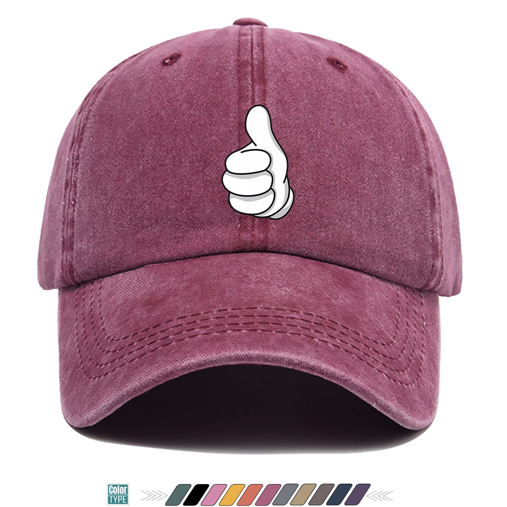 1pc Minimalist Black And White Cartoon Thumbs Up Gesture Print Baseball Cap Fashion Trend Duck Tongue Hat Unisex Adjustable Size Casual Versatile Sun Hat Street Trendy Person Must-Have Outdoor Travel Sun Hat Daily Shopping, Travel, Sports, Party