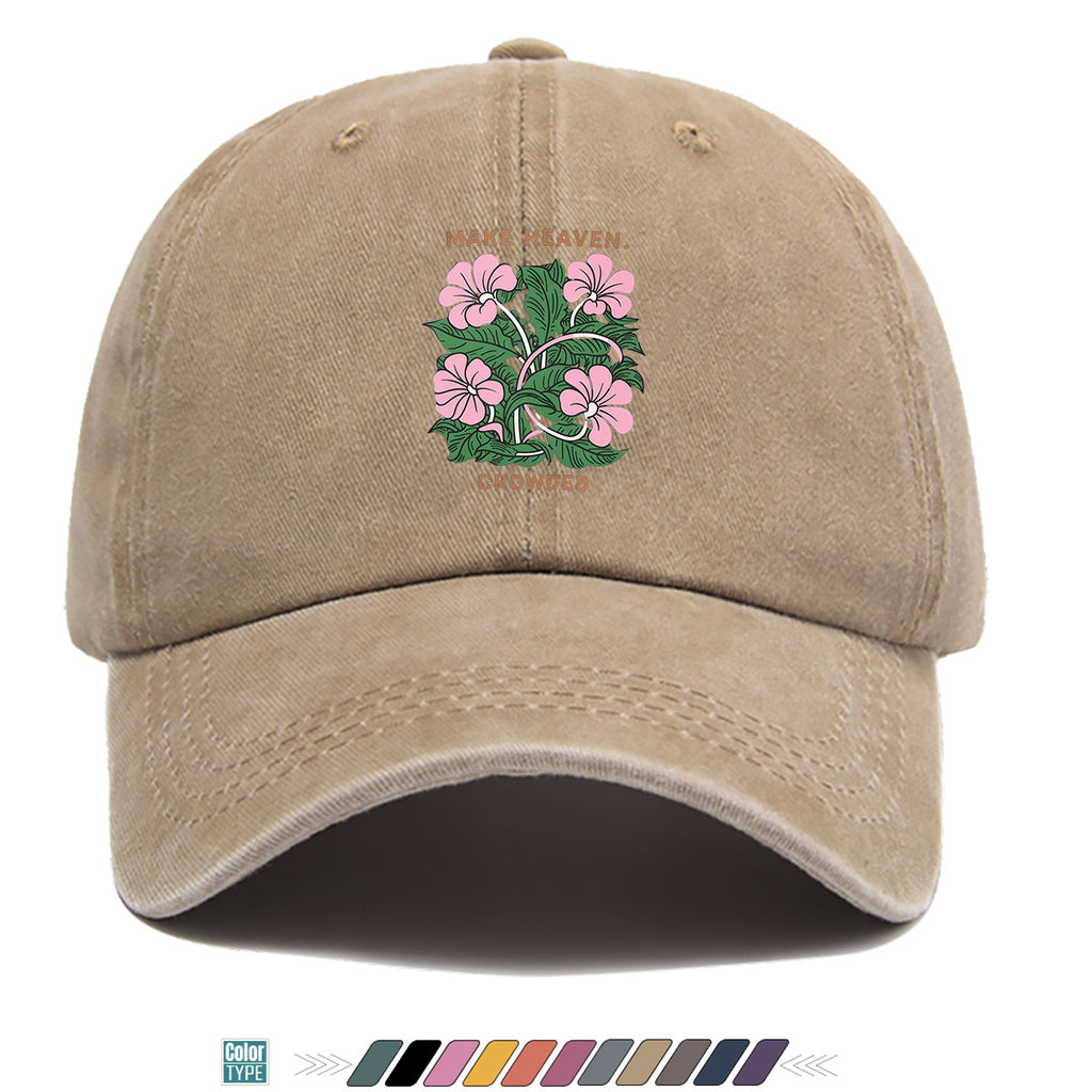 1pc 1pcs Floral Print Baseball Cap Suitable for Men & Women, Adjustable Duckbill Hat with Duckbill Visor, Breathable Sun Hat for Outdoor Travel, Casual Gift for Daily Outfits, Picnics, Birthdays - Trendy Present for Friends (Unisex)