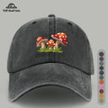 1pc Fun Cartoon Mushroom Print Baseball Cap | Lightweight, Comfortable, Breathable, Adjustable Fit, Ideal for Valentine'S Day Gift, Suitable for Beach Holidays, Casual Wear, Outdoor Activities, Fishing, And More