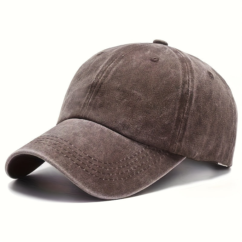 6pcs Vintage Distressed Low-Cut Adjustable Unisex Sports Cap | Baseball Cap, Perfect Birthday Gift, Machine Washable
