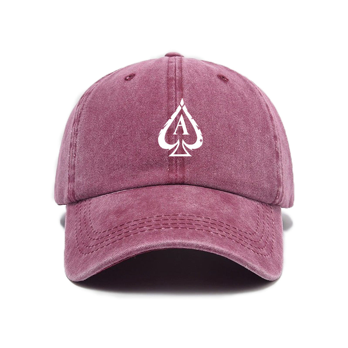 1 Washed And Distressed Printed Baseball Cap, Adult Retro Classic Versatile Peach Heart A Print Washed And Distressed Soft Top Sunshade Baseball Cap, Men'S And Women'S Baseball Cap