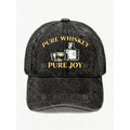 Pure Whiskey Pure Joy Vintage Distressed Baseball Cap for Men Women Casual Street Style Anniversary Gift