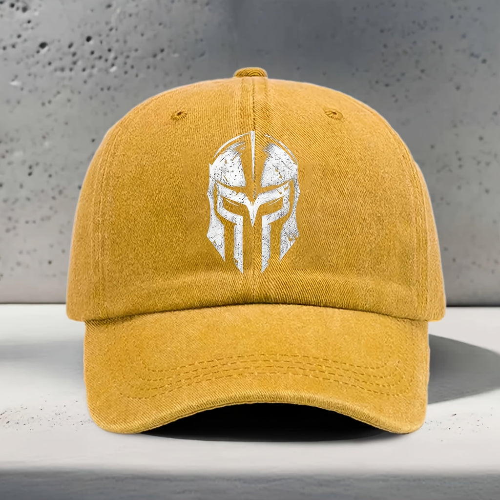 Women'S Baseball Cap, Spartan Warrior Element Pattern, Conveying The Concept of Power And Courage, Classic Retro, Street Trendy, Unisex Duckbill Hat, Suitable for Ancient Greek Theme Parties, Historical Cultural Events, Daily Outing Outdoor Sports