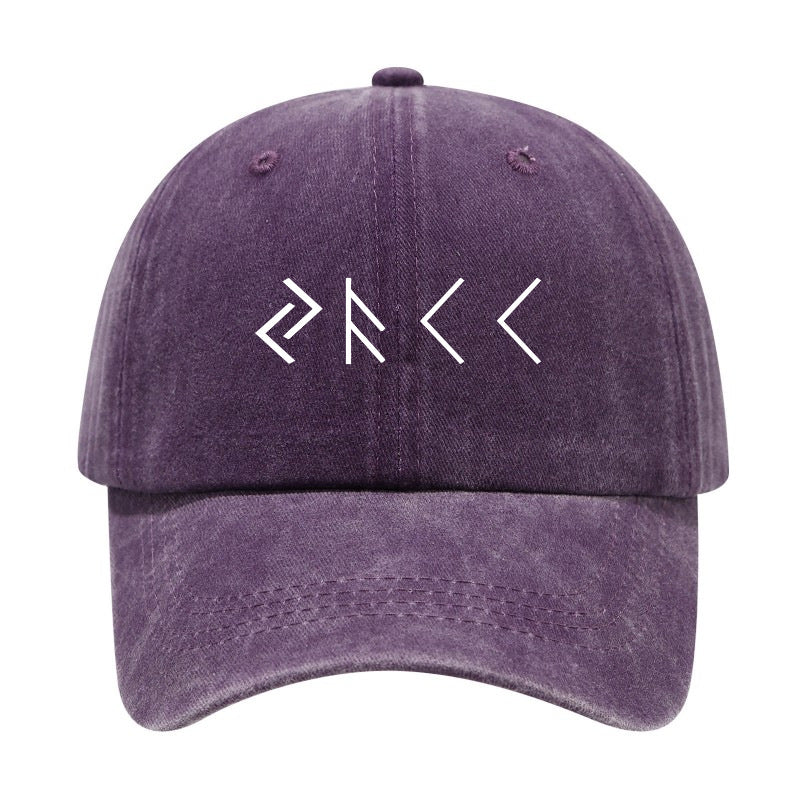 1 Washed Distressed Printed Baseball Cap for Adults, 1pc Pack, Trendy Vintage Letter Print Washed Distressed Baseball Cap for Men and Women, Versatile Outdoor Soft Top Hat
