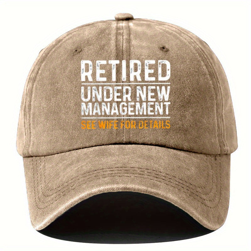 Vintage Washed Printed Baseball Cap, with Synthetic Gemstone Details, Unisex, Adjustable Size