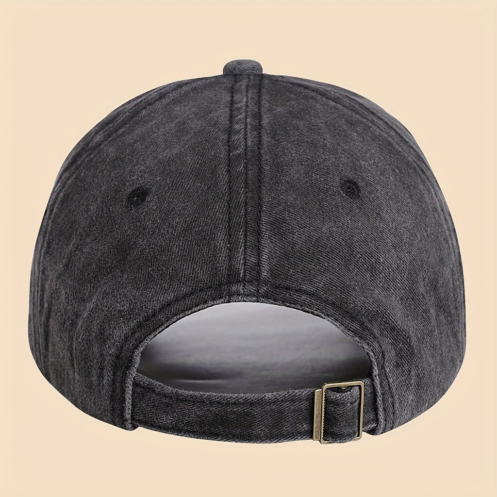 1pc AMIKE Printed Urban Cool Baseball Cap - Unisex Adjustable Washed Skate Cap for Outdoor Adventures, Breathable Fashion Unisex Design, Perfect for Hiking, Fishing, Dating - Ideal Gift for Teens, Couples, and Families for Birthdays/Holidays