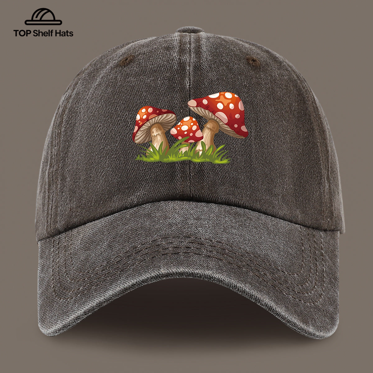 1pc Fun Cartoon Mushroom Print Baseball Cap | Lightweight, Comfortable, Breathable, Adjustable Fit, Ideal for Valentine'S Day Gift, Suitable for Beach Holidays, Casual Wear, Outdoor Activities, Fishing, And More