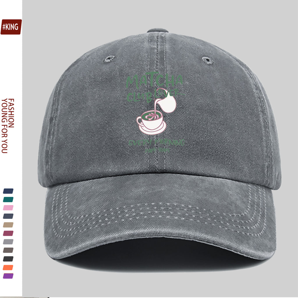 1pc Matcha Drink Pattern Printed Unisex Baseball Cap, Fashionable And Easy Versatile Urban Hat, Multifunctional Outdoor Sports Cap, Comfortable And Breathable Trucker PAPA Hat, Adjustable Outdoor Fishing Hat, Available in Multiple Colors