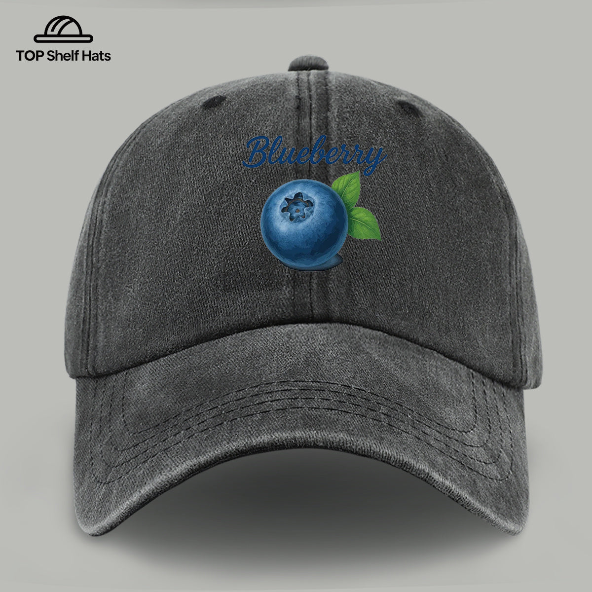 1pc Blueberry-Themed Realistic Fruit Print Baseball Cap, Comfortable And Breathable Sun Hat, Fashionable Easy And Aesthetic Unisex Baseball Cap, Adjustable Size, Trucker Cap, Beach Vacation Hat, Suitable for Outdoor Picnics, Camping, Shopping