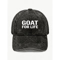GOAT for Life Baseball Cap Vintage Style Motivational Quote Hat for Men Women Streetwear Casual Anniversary Gift