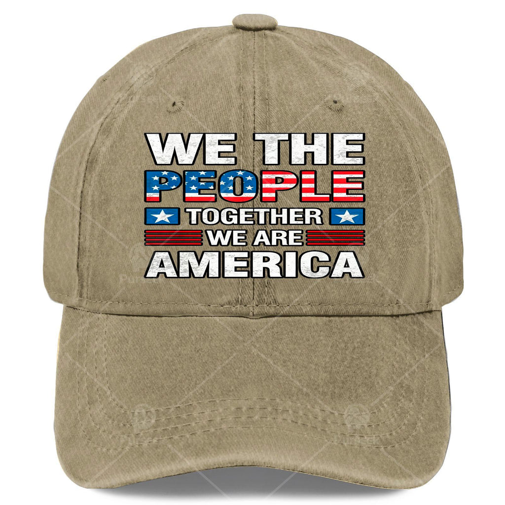 Together We Are America US Flag Vintage Baseball Hat Unisex Stylish Washed