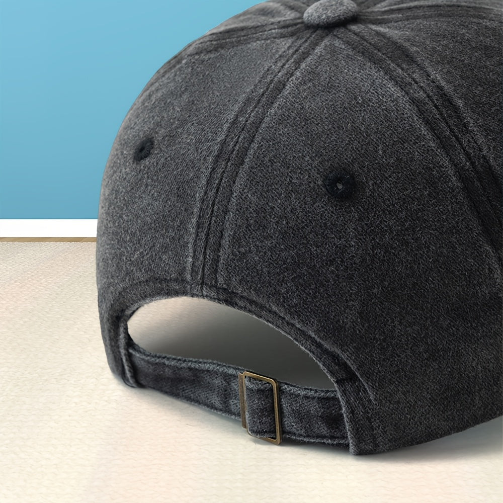 A Unisex Printed Baseball Cap, Unisex Classic Washed Distressed Retro Duck Tongue Hat, Outdoor Leisure Sports Shopping Vacation Hat, Personalized Street Rock Rap Hip-Hop Hat, Soft And Comfortable, Sweat-Absorbent, Adjustable Hat