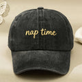 Nap Time Letter Embroidery Baseball Cap for Men And Women Casual Vintage Style Streetwear Hat for Daily And Holiday Outfits