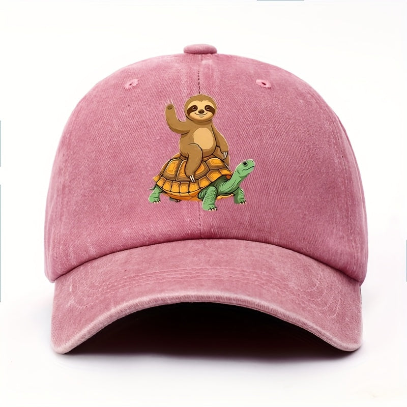 Don'T Worry, I'M Here for The Sloth. Cute Sloth, Gift for Sloth Lovers, Pattern Printed Women'S Baseball Cap, Casual Spring Summer Outdoor Fashion Casual Versatile Hat Unisex