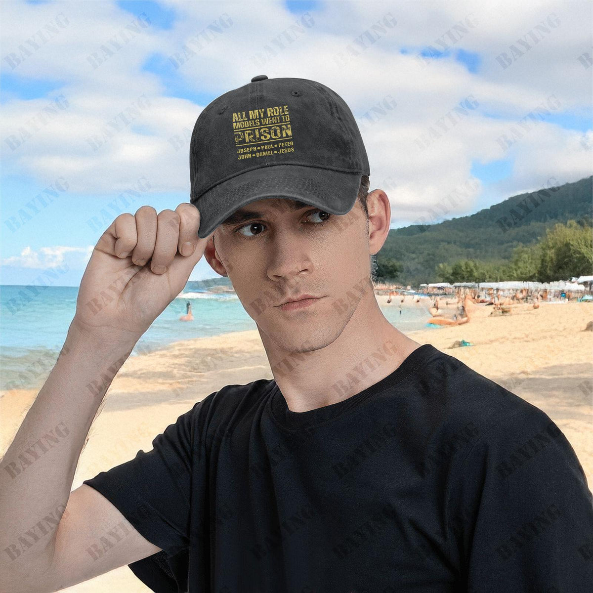Men' All My Idols Have Gone to Prison Baseball Cap - Retro Prison-Themed Dad Hat with Iconic Print, Knitted Machine-Washable Cap Suitable for Casual Wear & Themed Events, Novelty Gift for Fans of Prison Culture