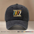 1977 Graphic Baseball Cap, Comfortable And Minimalist, Suitable for Both Men And Women. This Six-Panel Hat Is Perfect for Gatherings, Camping, And Features a Textured Design. It'S a Stylish