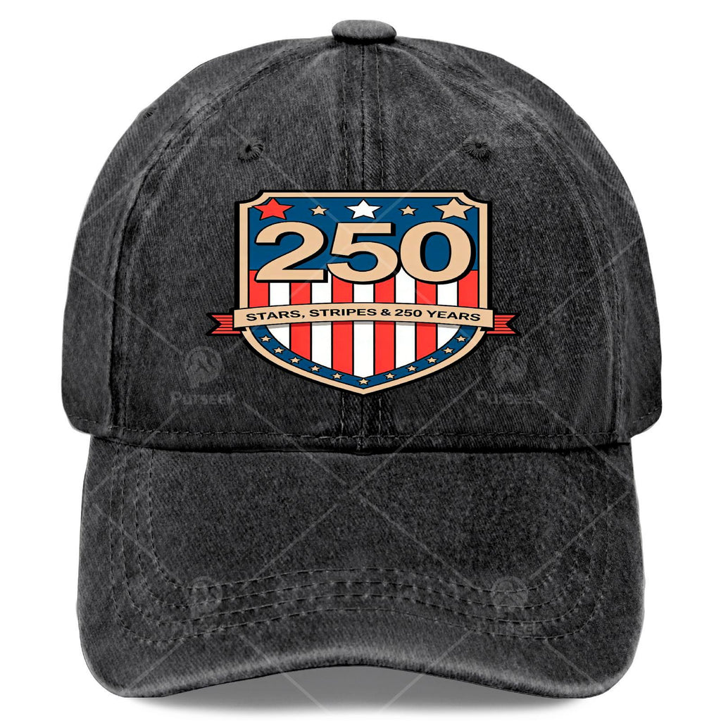 250 Years Usas Flag American 250Th Anniversary Patriotics Baseball Hat Unisex