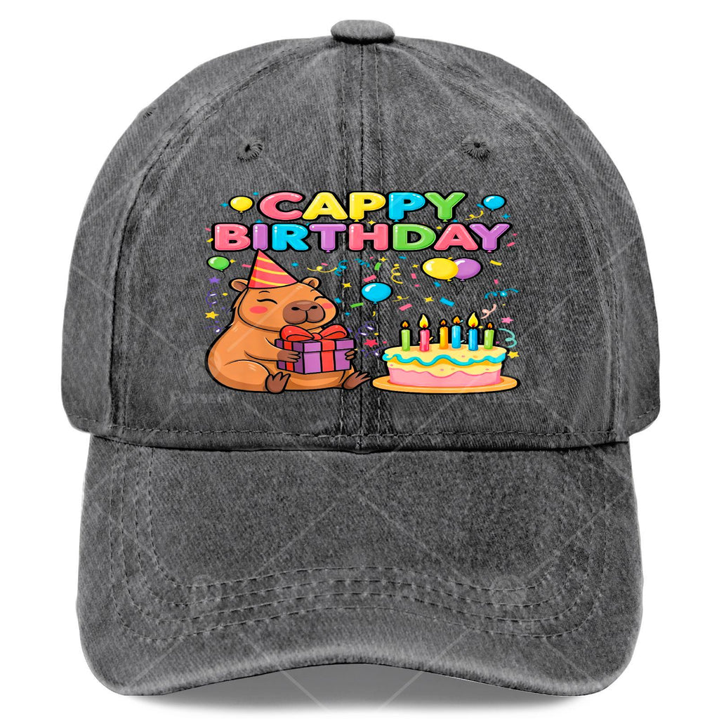 Capybarass Loverses Cappy Birthday Girl Boys Happy Birthday Partys Baseball Hat