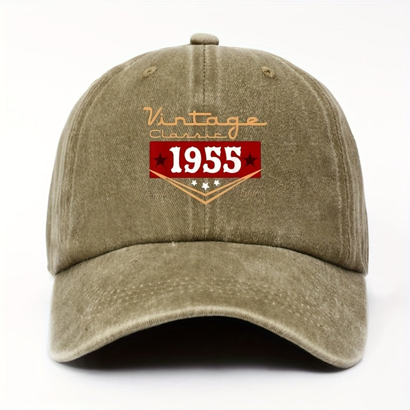 Men'S 70Th Birthday Hat 1955 Vintage Limited Edition - 70Th Birthday Gift for Dad, Retro 70Th Celebration Washed Baseball Cap, Funny Gift for Dad, Uncle, Grandpa, Husband, Happy Birthday