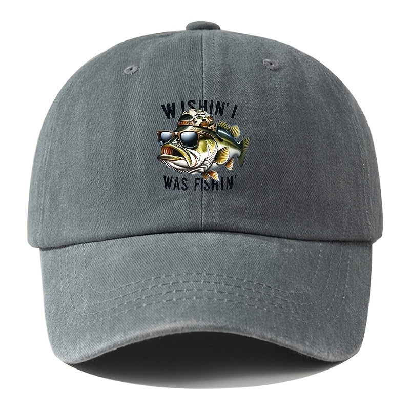 A Unisex Men's Baseball Cap with Cartoon Print, Adjustable, Fashionable, and Versatile. Suitable for Outdoor Activities Such as Camping, Hiking, and Fishing