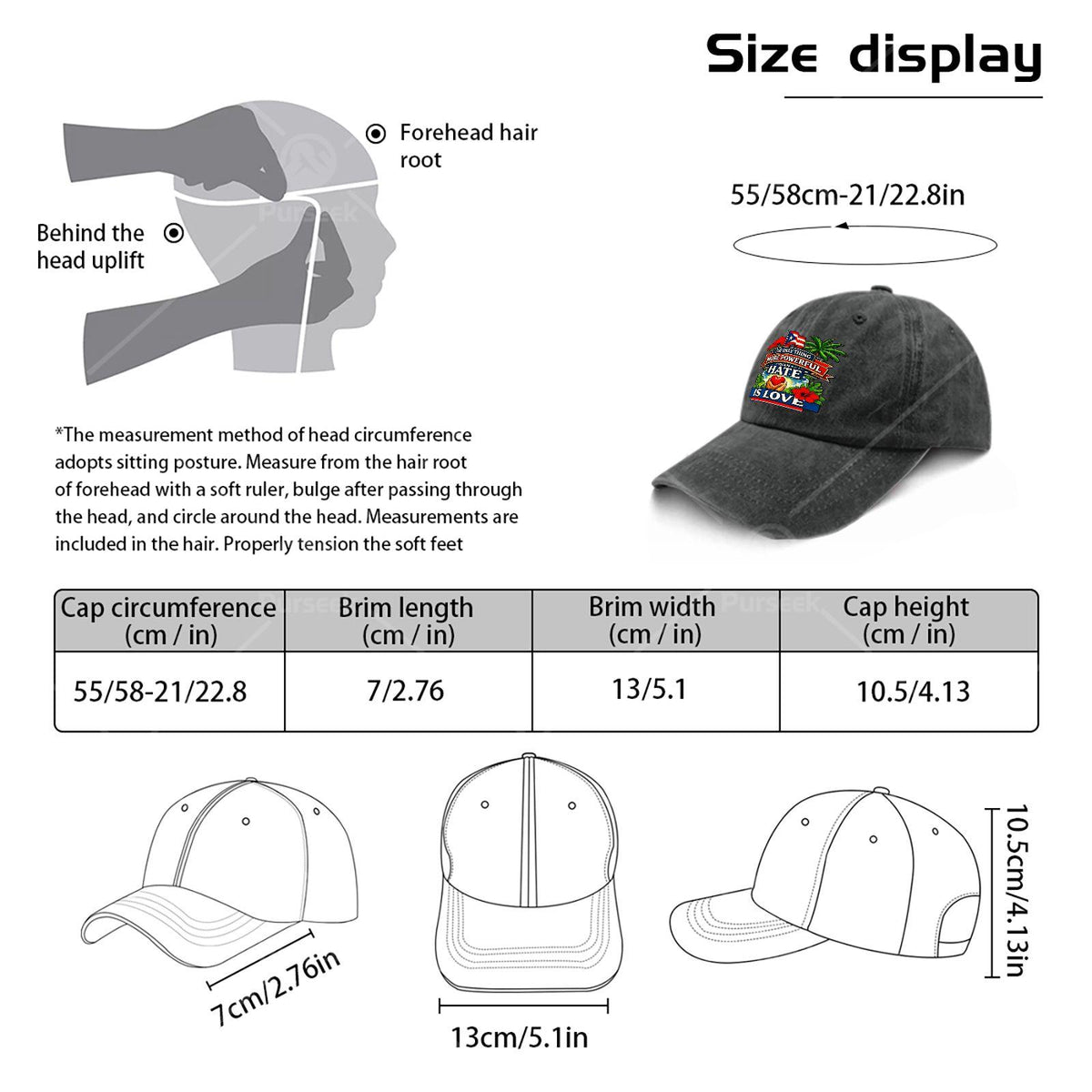 The Only Thing More Powerful Than Hate Is Love Flag Retros Baseball Hat Unisex