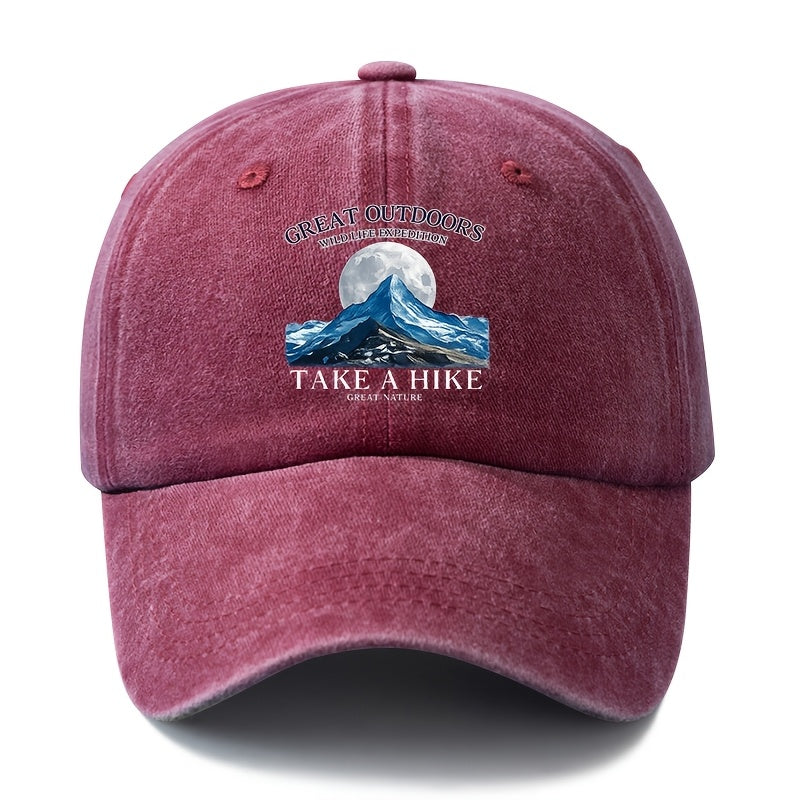 A Unisex Fashion All-Match Printed White Blue Sea Baseball Cap, Classic Retro Washed Outdoor Lightweight Curved Brim Hat, Trucker Baseball Cap, Suitable for Outdoor Vacation Travel Camping And Other Leisure Occasions, Holiday Party Hip-Hop Hat