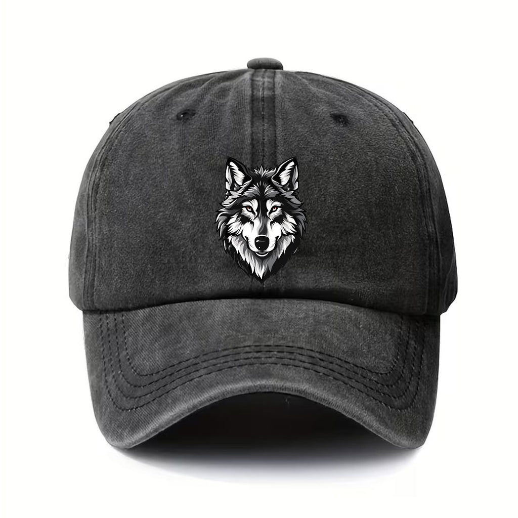 A Stylish And Easy-To-Match Printed Husky Baseball Cap, Suitable for All Genders. It Features a Classic Vintage Wash Effect And a Lightweight Curved Brim Design, Making It Perfect for Outdoor Activities And an Ideal Choice for Vacations, Travel, And