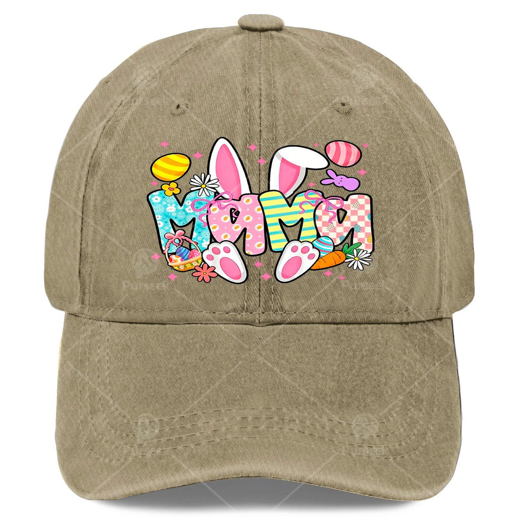 Easter Mama Bunny Ears Coquette Bow Easter Rabbit Baseball Hat Unisex Trendy