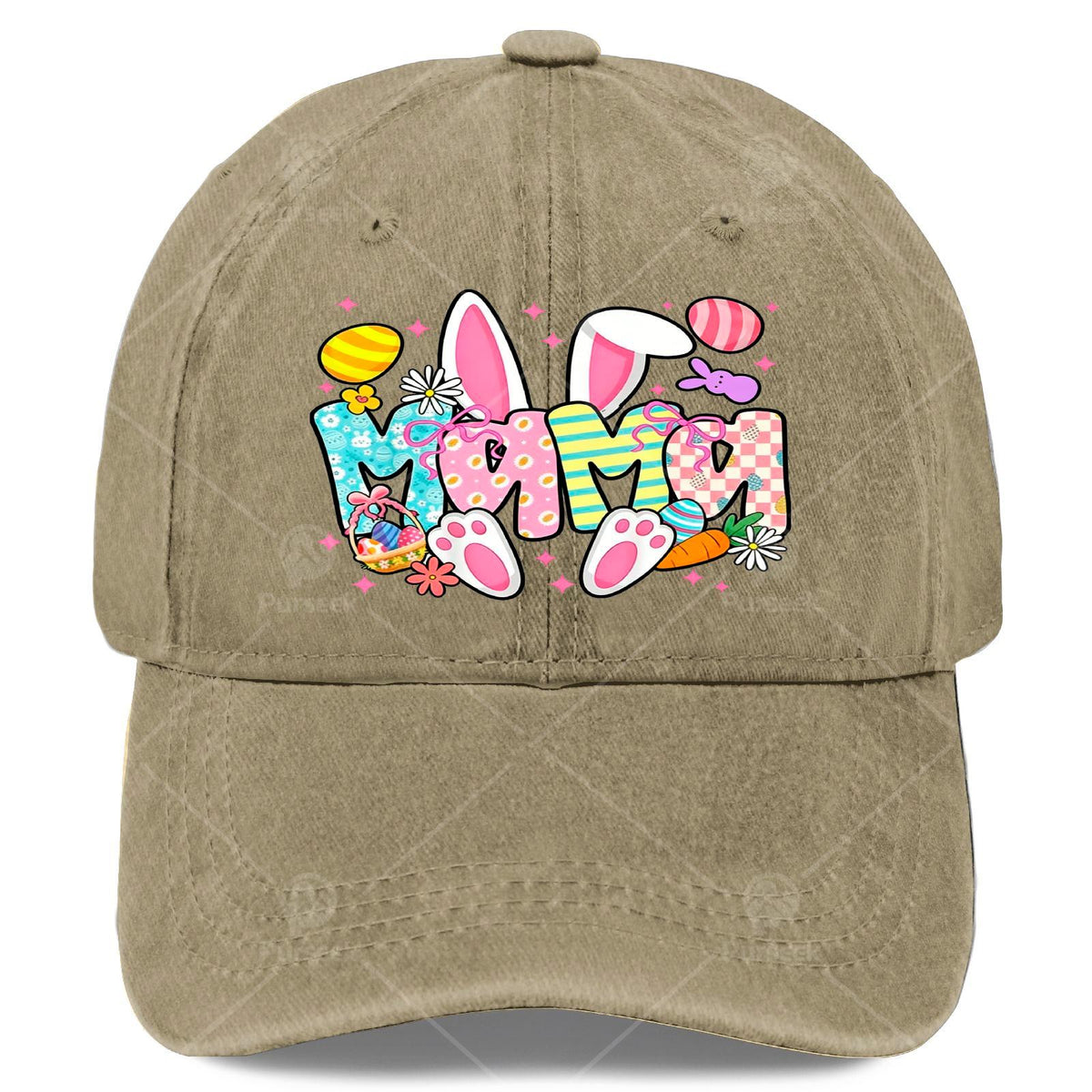 Easter Mama Bunny Ears Coquette Bow Easter Rabbit Baseball Hat Unisex Trendy