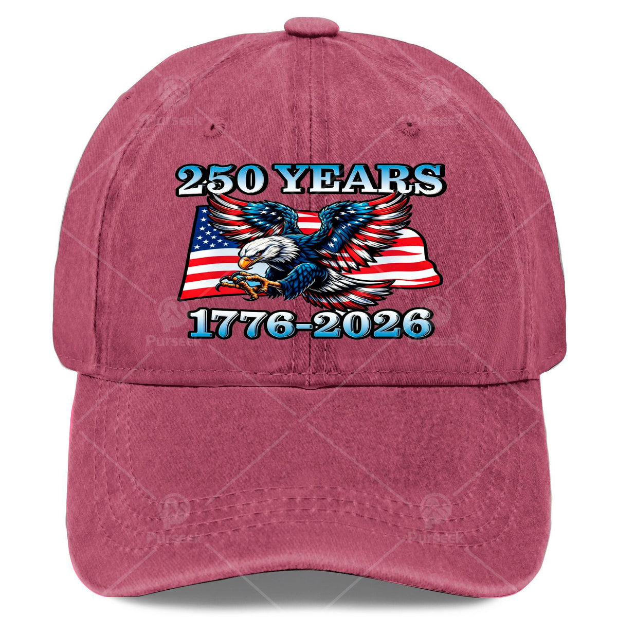Vintage Patriotic Eagle and Flag 250 Years 17762026 Baseball Hat Unisex