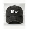 Men' & Women' Vintage Football BR Letter Cap - Retro Sports Hat with BR Print, Machine Washable Adjustable Pull String Closure, Casual Streetwear Gift Suitable for Football Fans, Anniversary