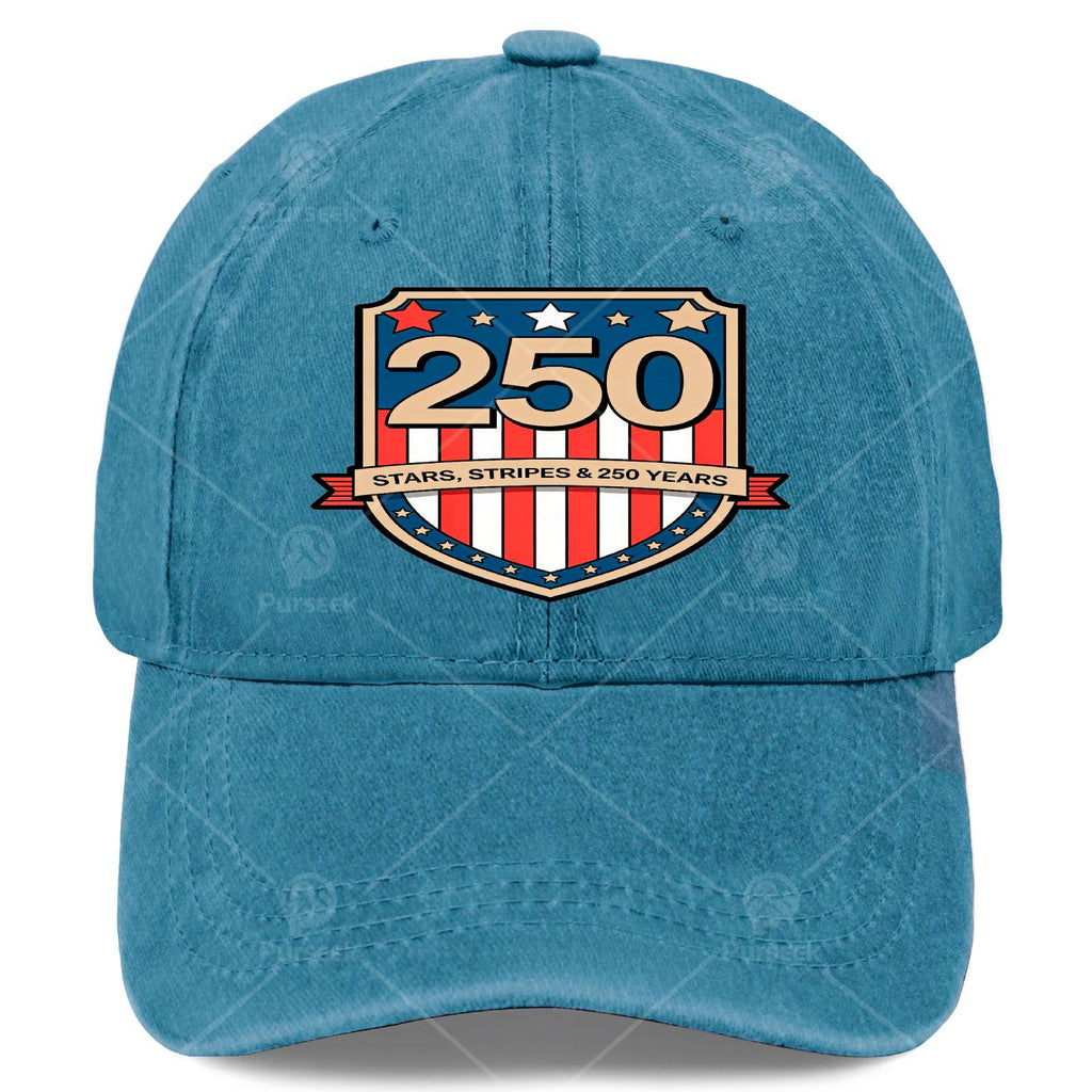 250 Years Usas Flag American 250Th Anniversary Patriotics Baseball Hat Unisex