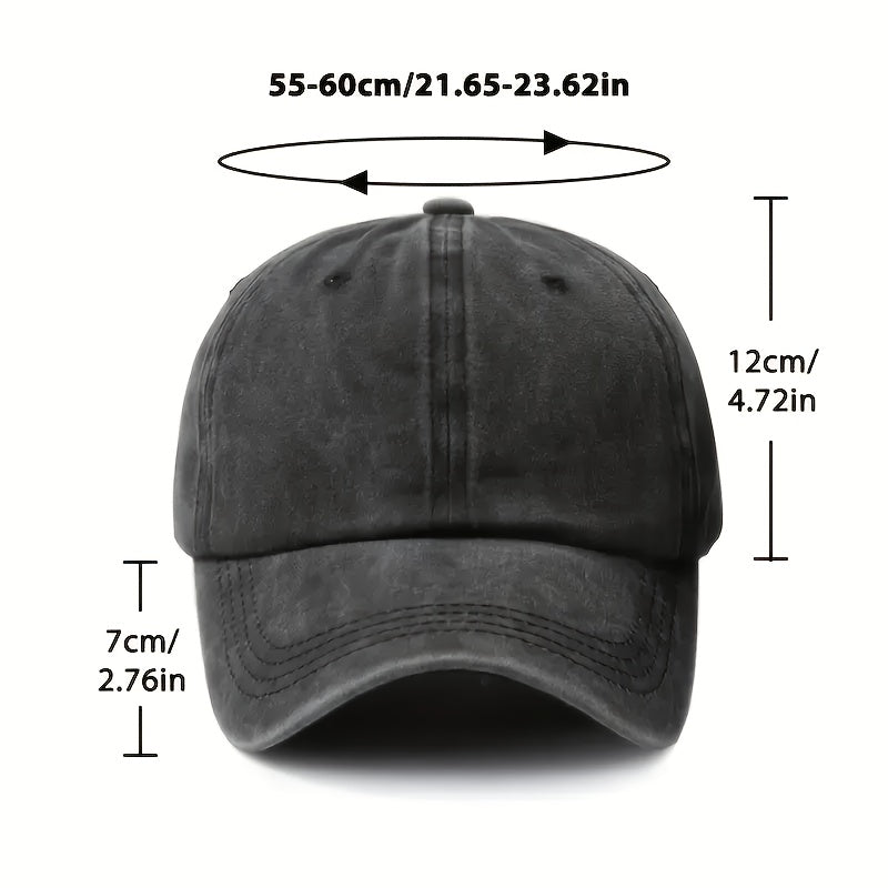 Adjustable Vintage Washed Baseball Cap with Prosecco Mood Print | Breathable Dad Hat for Men & Women, Casual Vacation Headwear, Comfortable Fit Cap | Polyester, Woven, Hand Wash Care