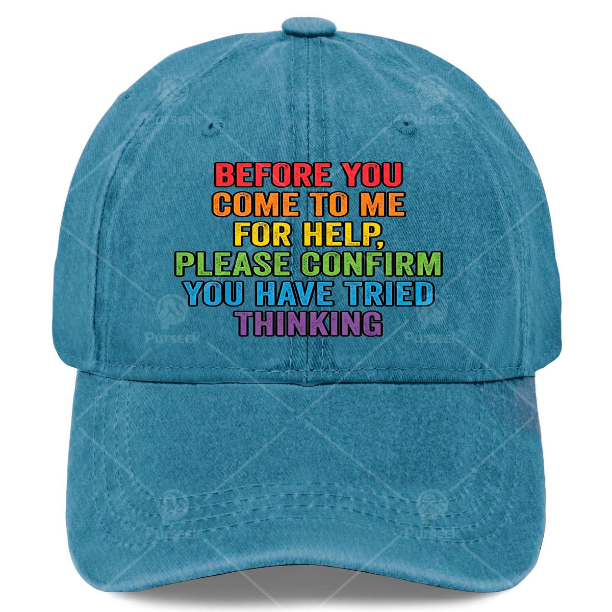 Funny Sarcastic Office Quote Graphic Baseball Cap, Unisex, Low Profile, Vintage Washed Style