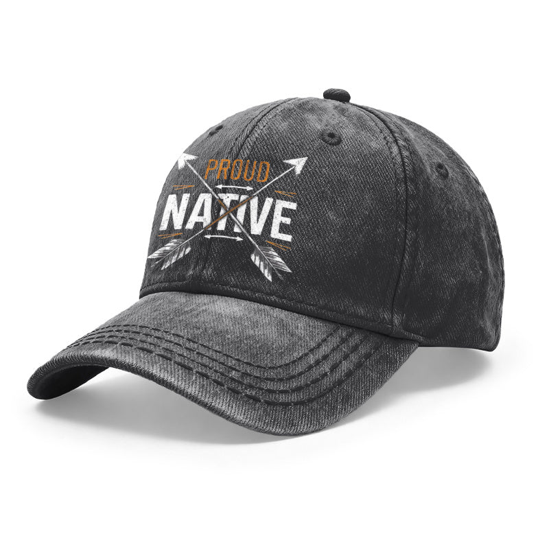 1pc Vintage Native American Indian Arrow Print Baseball - Adjustable Unisex Hat with Proud Native Design, Casual & Outdoor Wear for Men & Women, Arrowhead Graphic Suitable for, Gifts