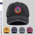 1pc Washable Baseball Cap, with a for Lotus Yoga Angel Meditation Pattern Printed Design, New Autumn and Winter Vintage Baseball Cap, Unisex, Adjustable, Lightweight Outdoor Cap, Suitable for All Seasons, Ideal for Travel and Leisure, Suitable for Sp