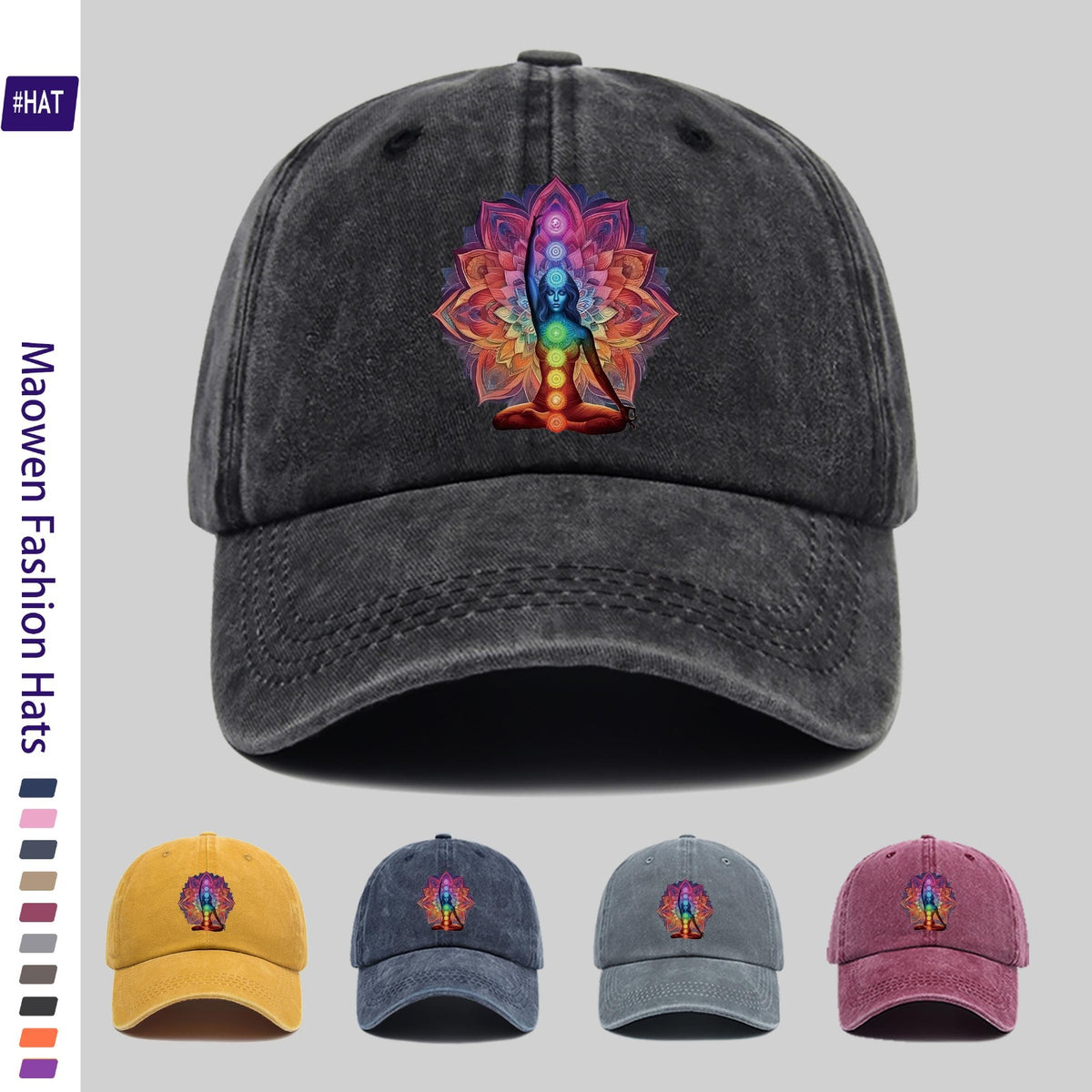 1pc Washable Baseball Cap, with a for Lotus Yoga Angel Meditation Pattern Printed Design, New Autumn and Winter Vintage Baseball Cap, Unisex, Adjustable, Lightweight Outdoor Cap, Suitable for All Seasons, Ideal for Travel and Leisure, Suitable for Sp