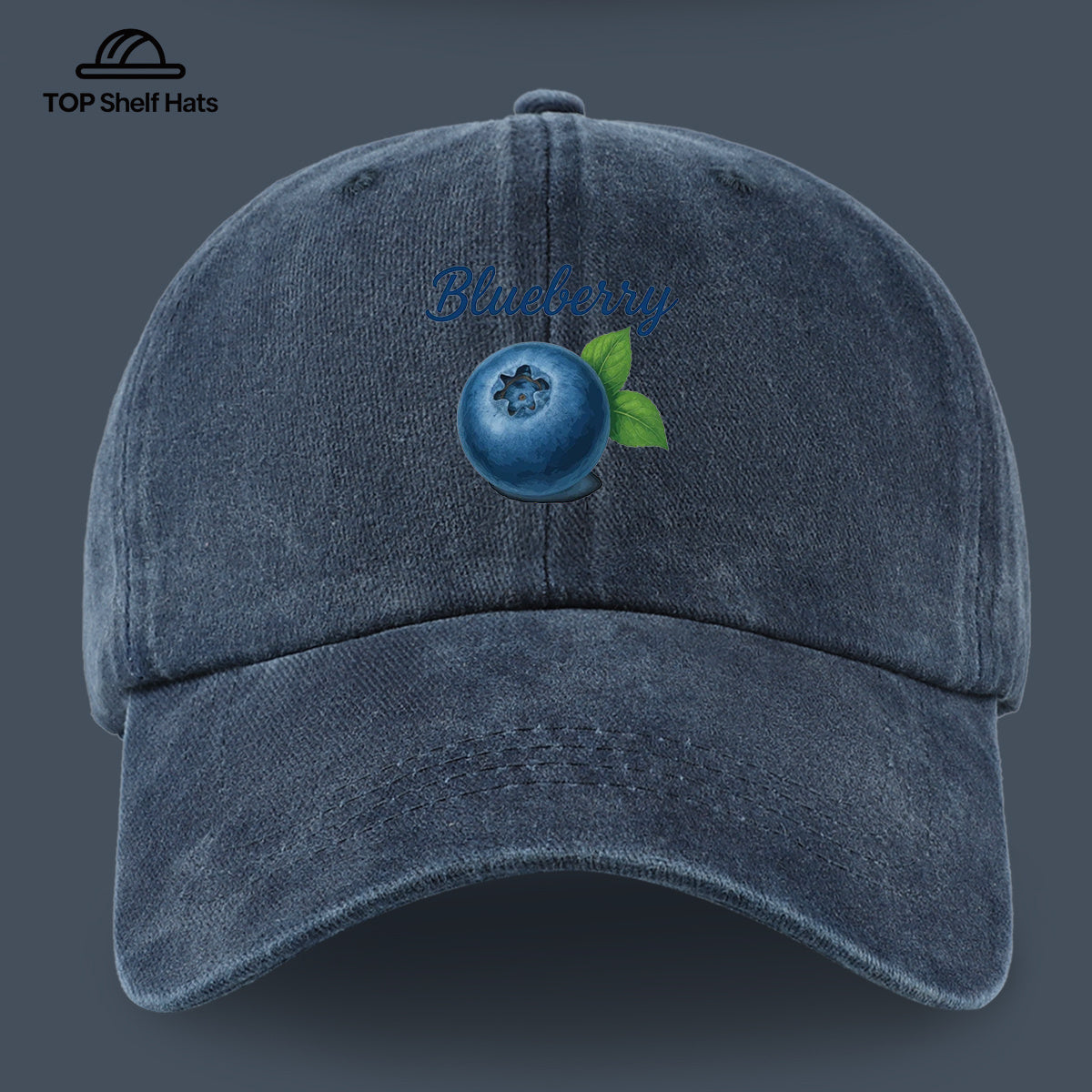 1pc Blueberry-Themed Realistic Fruit Print Baseball Cap, Comfortable And Breathable Sun Hat, Fashionable Easy And Aesthetic Unisex Baseball Cap, Adjustable Size, Trucker Cap, Beach Vacation Hat, Suitable for Outdoor Picnics, Camping, Shopping