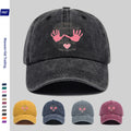 Adjustable Baseball Cap with "Daddy When You Hold Me" Lettering - Unisex Vintage Washed Hat Suitable for Streetwear, Machine Washable, Buckle Closure, Retro Design for Men & Women, Casual Fashion Accessory